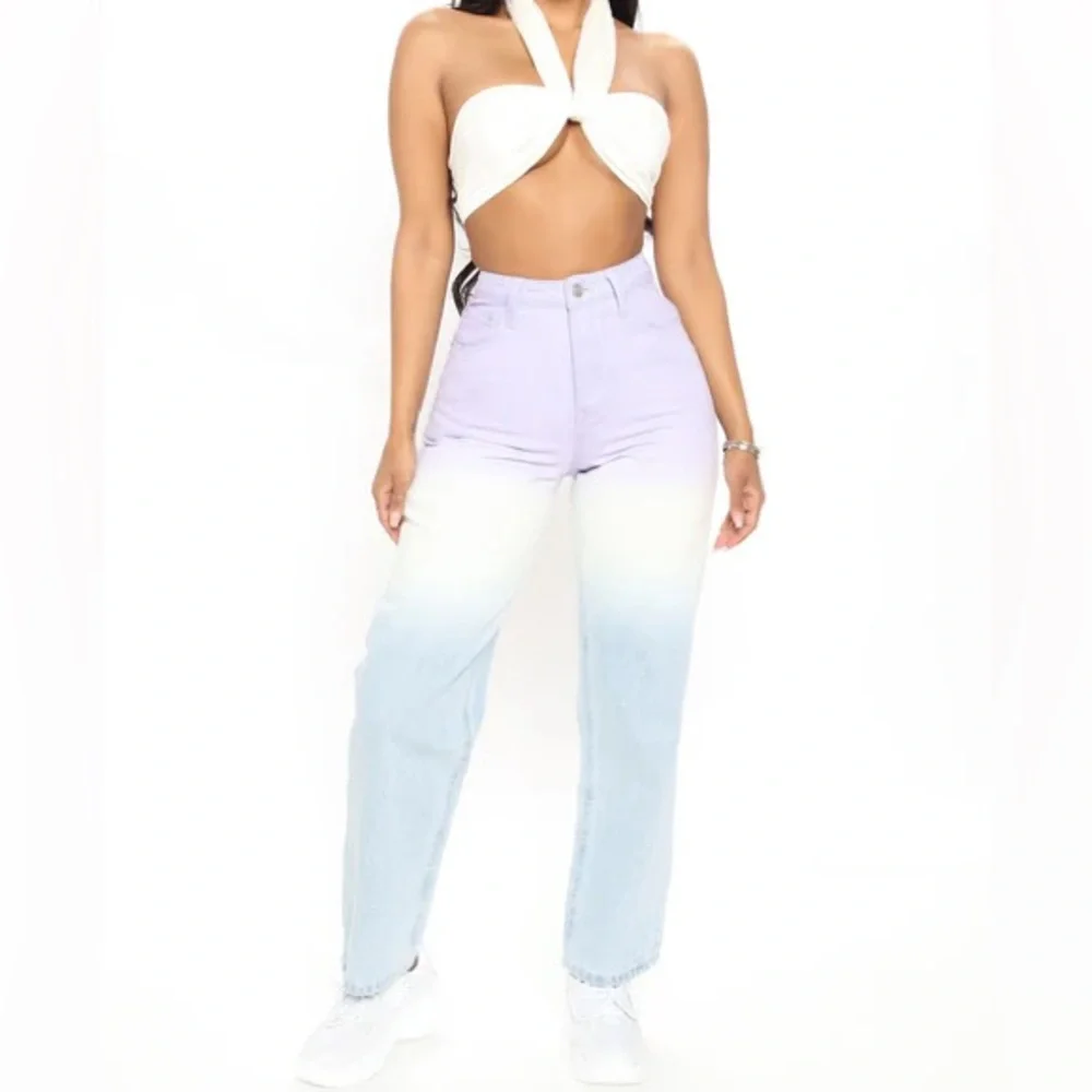 NWT FASHION NOVA Women's Ombre Straight leg Jeans Size 1 - Picture 1 of 6